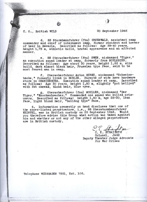 Sachsenhausen execution of Allied Airmen doc 1